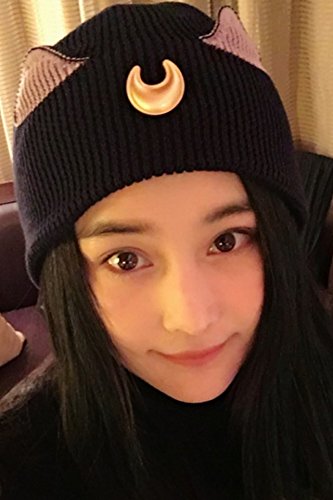 Cat Ear Small Crescent Knitting Hat Cap Girl Warrior Cats Cat Street With Cap Hat On