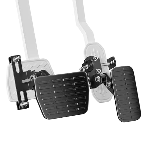 RAUMRIGGE Gas and Brake Pedal Extenders for Short Drivers - Adjustable Length & Angle Anti-Slip Metal Construction Compatible with Cars Go Karts & Ride-On Toys Easy Installation & Universal Fit