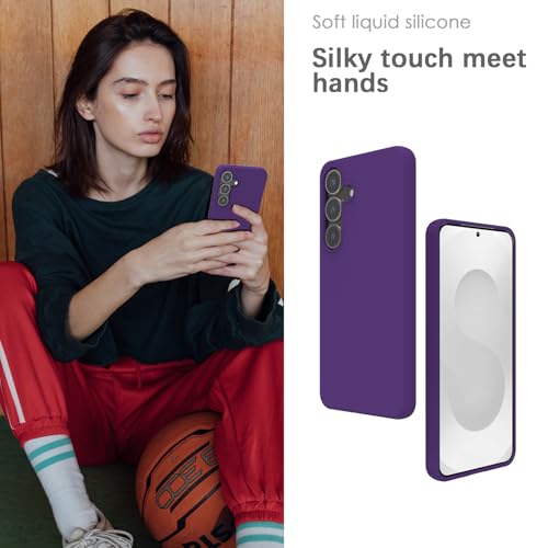 Coque Samsung S25 Plus silicone housse de protection anti choc violet - 4