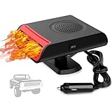 Leaflai Car Heater 12V- 150W Portable Auto Heater That Plug-into Cigarette Lighter Car Defroster 2 in-1 Heating/Cooling Mini Car Demister for Small Vehicles
