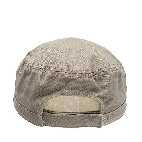 Image of The Vintage Year Heavy Stitching Washed Cotton Cadet Hat - Durable Military Baseball Cap for Men & Women, Outdoor Casual Wear