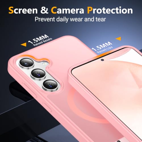 Image of SPIDERCASE Magnetic for Samsung Galaxy S24 Plus Case, [3 Stand Ways][ Military Grade Drop Protection] with Invisible Stand Shockproof Slim Case for Samsung Galaxy S24 Plus 6.7 inch, Pink