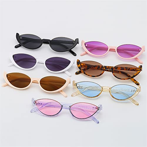 XINXIN Cat Eye Ladies Small Frame Oval Sunglasses, Outdoor Holiday Decorative Glasses (Color : F, Size : Medium)4