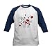 CafePress Red Poppies and Hearts Baseball Jersey Kids Cotton Baseball Jersey, 3/4 Raglan Sleeve Shirt