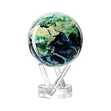 MOVA グローブ l 地球儀 l アウタースペースシリーズ 地球 4.5インチ l ベース付き l 電源不要！室内光・自然光で動く自動回転地球儀 l オフィス・デスクトップ装飾・ユニークなギフト・インテリア装飾品 l教育用、男性、女性、子供向け l 地球 11.5 CM