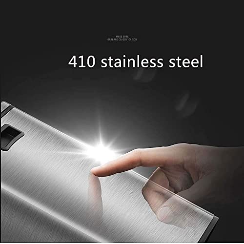 ZFLHIOR Abfalleimer 30 L Recyclingbehälter Edelstahl Mülleimer Mülleimer mit inneren klassifizierten Behältern – Bild 5