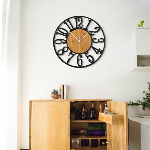 LEIKE-Large-Wall-ClocksSilentNon-TickingBattery-Operated-Rustic-Round-Modern-Big-Wood-Wall-Clock-for-Living-Room-BedroomKitchenFarmhouseOfficeHome-Decor LEIKE Large Wall ClocksSilentNon TickingBattery Operated Rustic Round Modern Big Wood Wall Clock for Living Room BedroomKitchenFarmhouseOfficeHome Decor