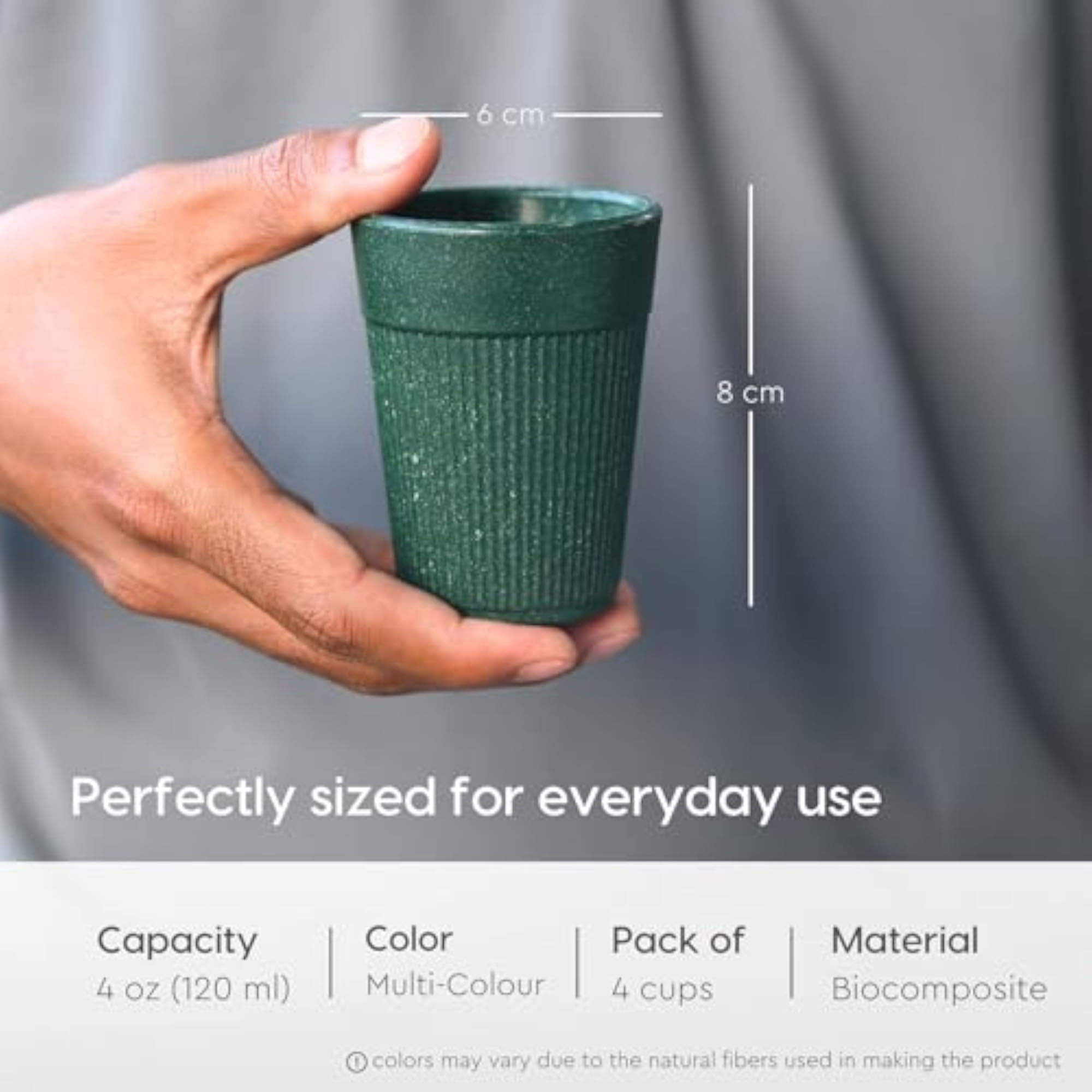 Earth-Friendly Statement Chai Cup Set of 4