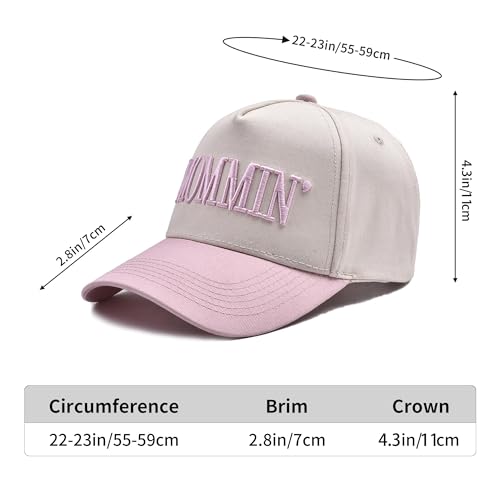 Image of Mommin Baseball Cap for Women Men Vintage Embroidered Mom Trucker Hat Adjustable Canvas Vintage Hat for Casual Wear