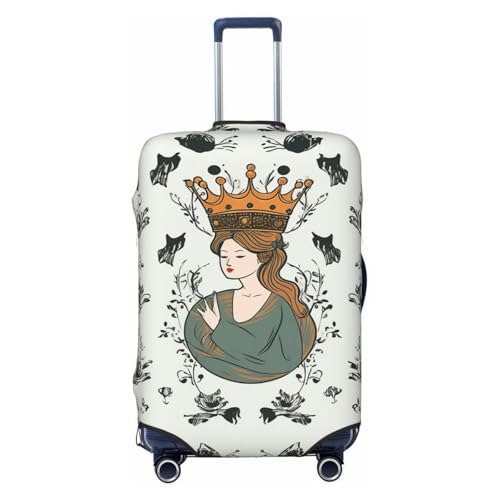 Travel Luggage Cover Girl wearing crown Suitcase Protector Elastic Washable Stretch Suitcase Protector Anti-Scratch Travel Suitcase Cover Fit 18-32 Inch Luggage