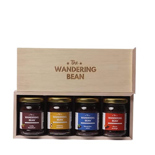The Wandering Bean Coffee Hamper | A Set of 4 Assorted Coffees (Nutty Hazelnut, Creamy Caramel, Bavarian Mint, Choco- Orange 40g X 4 Jars) Gift Festive- Best Gift Hamper (B07R7ZHF4K) Amazon Price History, Amazon Price Tracker