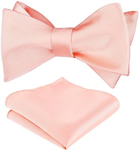 Alizeal Mens Paisley Floral Jacquard Untied Bowtie and Pocket Square Set