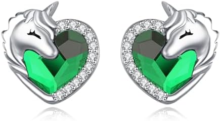Unicorn Earrings 925 Sterling Silver Cute Animal Stud Earring wit...