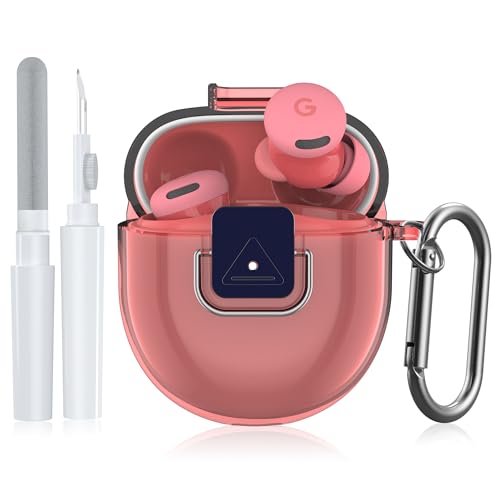 BEARDDO Google Pixel Buds 2a�p�P�[�X�J�o�[�A�N���ATPU�J�o�[ ���S�ȃ��b�N�t�� �ϏՌ��ی�X�L���P�[�X Google Pixel Buds 2a 2025�p �L�[�`�F�[��&�N���[�i�[�L�b�g�t�� ���̎q�p �j�̎q�p (�N���A�x��