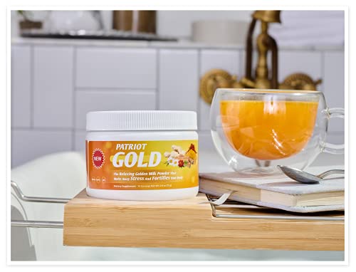 Patriot Golden Milk Powder Supports Healthy Inflammation, Relaxation In Brain, Heart, Joints And Gut - Superfood Blend Of Curcumin, Chamomile, Ginger, Turmeric And Black Pepper - Non-Gmo - 15 Servings #TOP3