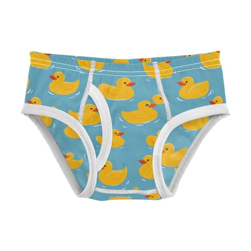Wusikd Yellow Ducks Boys' Underwear Cotton Blue Boys Briefs Soft Toddler Underwear 2T