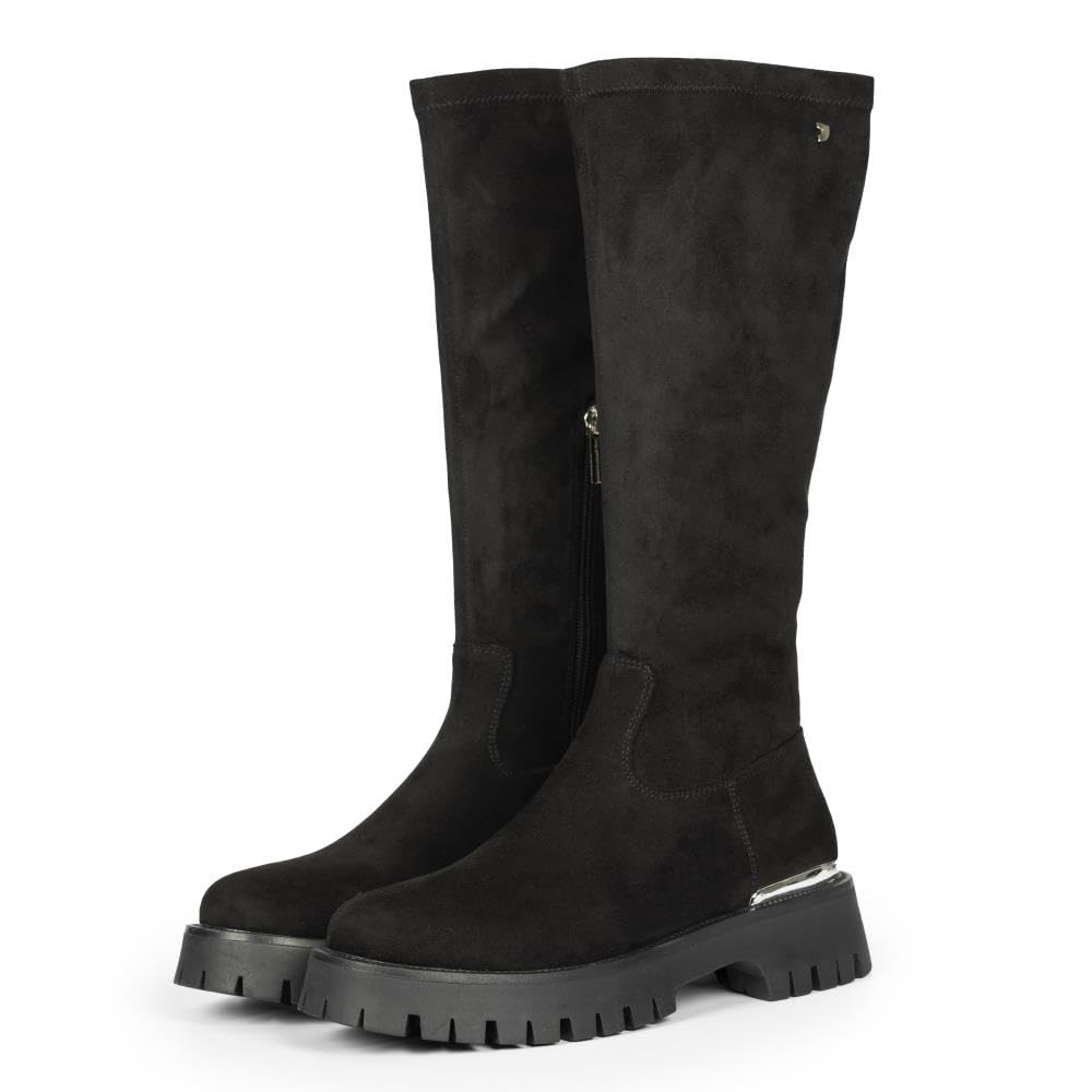 GIOSEPPO Women's enying Oxford Boot, Black/White, 8.5 UK