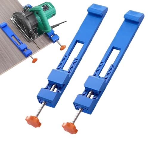Paquete de 2 rieles guía de sierra circular ajustables, herramienta de posicionamiento de corte de madera, accesorio de sierra circular, guía de base de máquina de corte para cortes precisos y rectos,