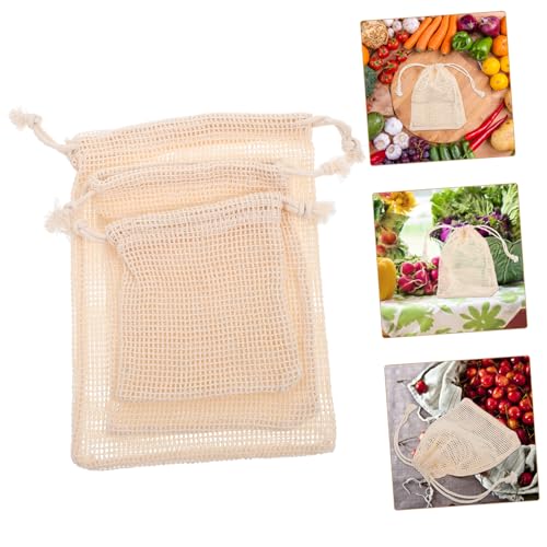 Bolsas de algodón reutilizables PRETYZOOM transpirables para orden en casa 4