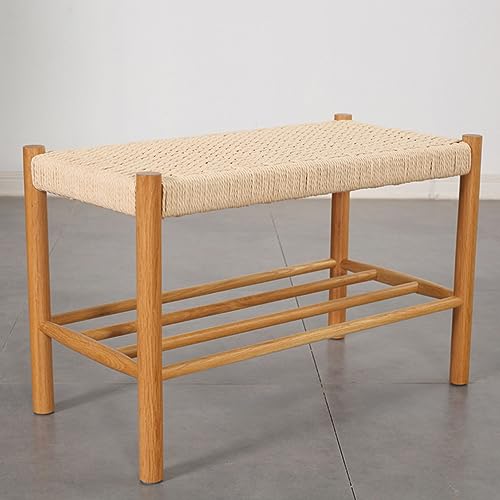 Banc à chaussures d'entrée avec tabouret de rangement compact 70cm - 2