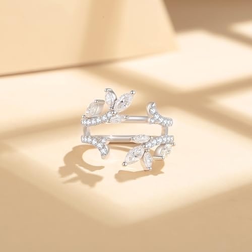 Moissanite Ring Enhancer Wedding Bands for Women,D Color VVS1 Doublee Enhancers for Engagement Rings 925 Sterling Silver Plated 18K White Gold Ring for Wife3