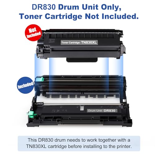 Image of Compatible DR830 Drum Unit Replacement for Brother DR830 DR-830 TN830 TN830XL for Printer DCP-L2640DW HL-L2405W HL-L2420DW HL-L2460DW HL-L2480DW MFC-L2820DW MFC-L2900DW Series 1-Pack (Not Toner)