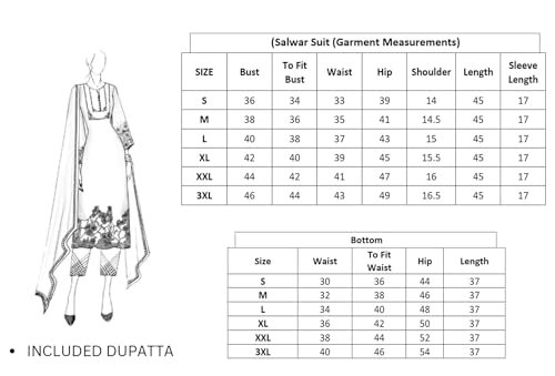 Image of Tee Projekt Women's Cotton Blend V-Neck Anarkali Kurta Pant with Dupatta Set ll Floral Kurta Set for Women