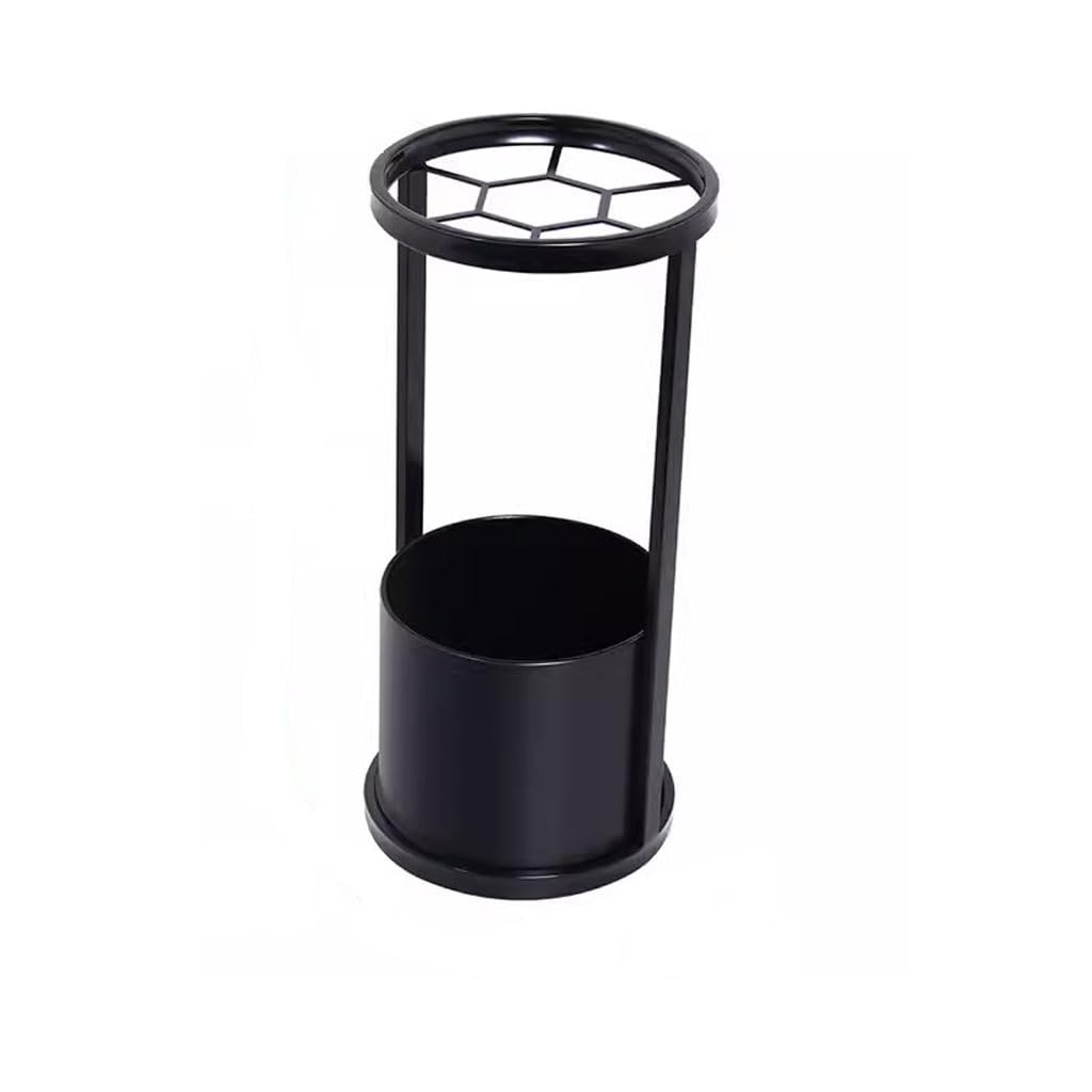 HYLYGFH Umbrella Stand with Draining Grid for Home School Hotel Black Umbrella Storage Rack for Entrance Door Durable Umbrella Bucket with Bases