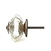 Shabby Restore Antique Chrome Color Mercury Glass Distressed Dresser Knob, Cabinet Pull - Pack of 10