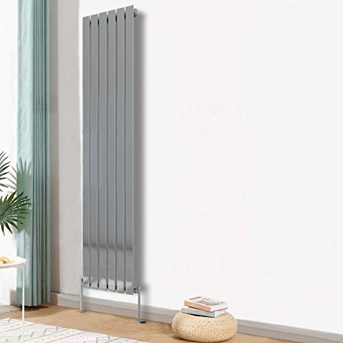 Blümme Vertical Single Flat Panel Designer Radiator Bathroom Heater Central Heating Radiators 1800 x 408mm Chrome
