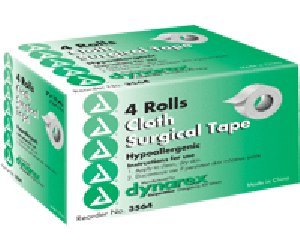 Dynarex Cloth Surgical Tape, Hypoallergenic, 2 x 10 yards, 72/Case