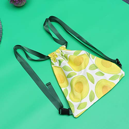 FAVOMOTO Mochila de Lona Com Cordão de Impressão de Frutas Sacola Com Cordão para Academia de Esport