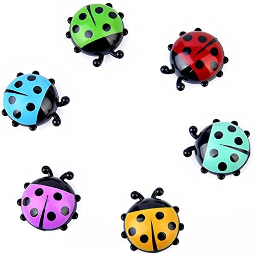 Meet-shop Aimant de Réfrigérateur Coccinelle,Autocollant en Aimant 6pcs Aimant Réfrigérateur Mignonne pour Réfrigérateurs, Cuisine, Maison, Bureau, école, Salle de Classe, Tableau Blanc