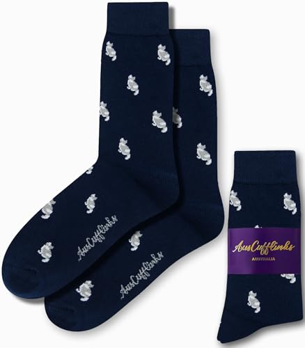Image of AUSCUFFLINKS Cat Kitten Socks for Men | Animal Socks | Work Socks for Him | Birthday Gift for Her (Grey Cat)