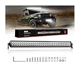 LED Light Bar 30 inch 4WDKING IP68&IP69K Waterproof USA Design Premium LED Combo Off Road Work Light Truck Fog Lamp Mount on Front Bumper and Grille Fit for Ford F150 TOYOTA Tacoma JEEP Wrangler