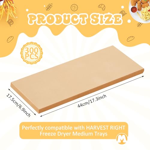 Fuyoooo 300 Pcs Freeze Dryer Tray Mats Compatible with Harvest Right Freeze Dryer Trays Parchment Paper Freeze Dryer Trays Non Stick Freeze Dryer Accessories(Medium 17 x 6.8\") - Thumbnail 2