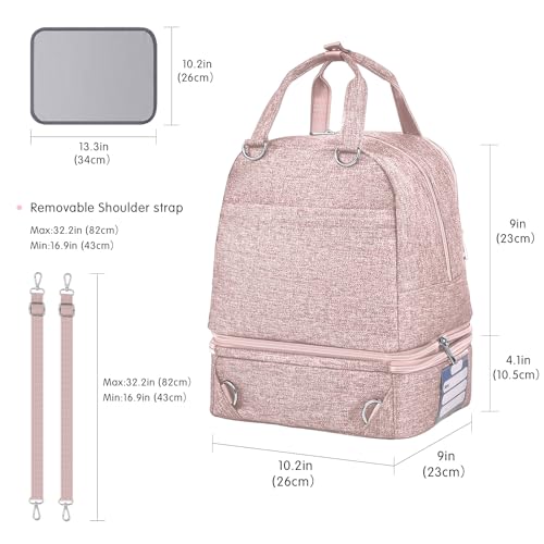 حقيبة مضخة سبيكترا من ديرهاتزوكر، حقيبة مضخة ، حقيبة حمل محمولة لسبيكترا S1/S2، حقيبة ظهر كبيرة 30 لتر مع مساحات تخزين (بينك)