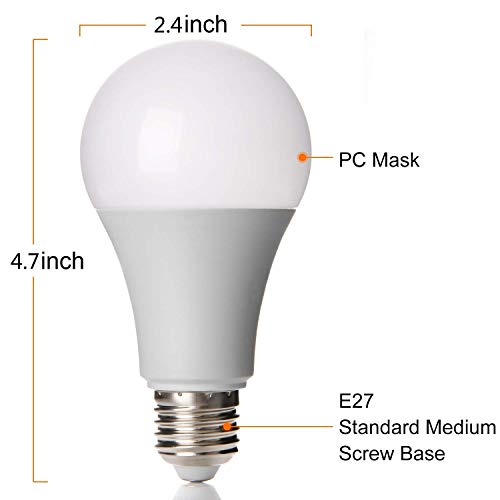Motion Sensor Light Bulbs,7W (60-Watt Equivalent) E26 Motion Activated Dusk To Dawn Security Light Bulb Outdoor/Indoor For Front Door Porch Garage Basement Hallway Closet(Cold White 2 Pack) #TOP4