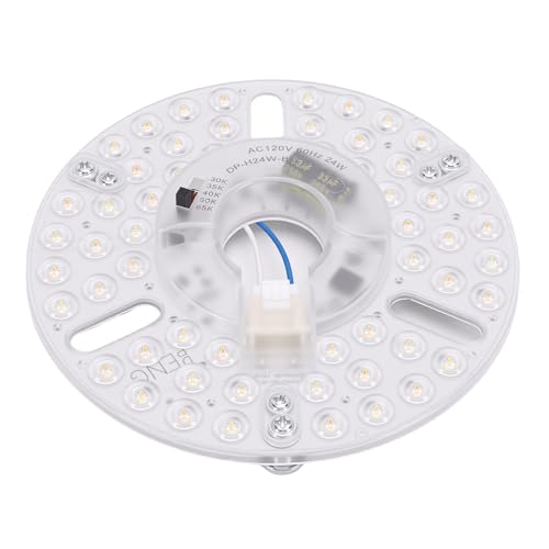 Hyuduo 5.3 Inch LED Retrofit Light Panel, 24W Dimmable 5CCT Adjustable Magnetic Ceiling Fan Light Replacement Board with Aluminum Substrate for Pendant and Ceiling Lights