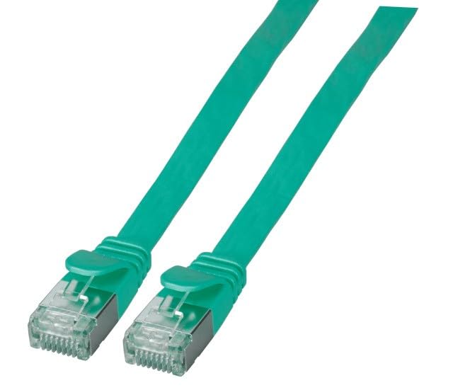 EFB-Elektronik RJ45 Câble patch plat U/FTP, Cat.6A, PVC, vert, 500 MZh, 10 Gbit, 5 m de long