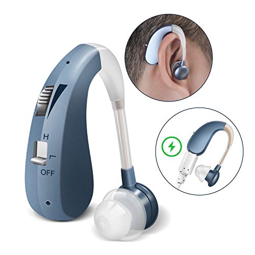 LAIWEN Hearing Amplifier Aid Rechargeable for Adults Feedback Canceling Sound Amplifier for Men Women PSAP