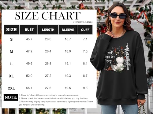 Ounar Christmas Sweatshirts For Women Snowman Crewneck Long Sleeve Tops | Merry Christmas Shirt,Ugly Xmas Graphic Sweatshirt,Lightweight Merry And Bright Shirt, Christmas Day Gift,Holiday Pullover 5 Ounar Christmas Sweatshirts For Women Snowman Crewneck Long Sleeve Tops | Merry Christmas Shirt,Ugly Xmas Graphic Sweatshirt,Lightweight Merry And Bright Shirt, Christmas Day Gift,Holiday Pullover - Image 6