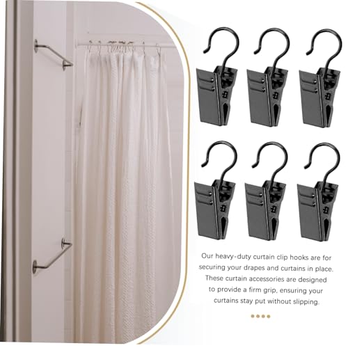 Image of Balacoo 100pcs Heavy-Duty Curtain Hook Clips for Hanging Lights Drapery and Art Displays Versatile Clips for Home Decoration and Quick Installation
