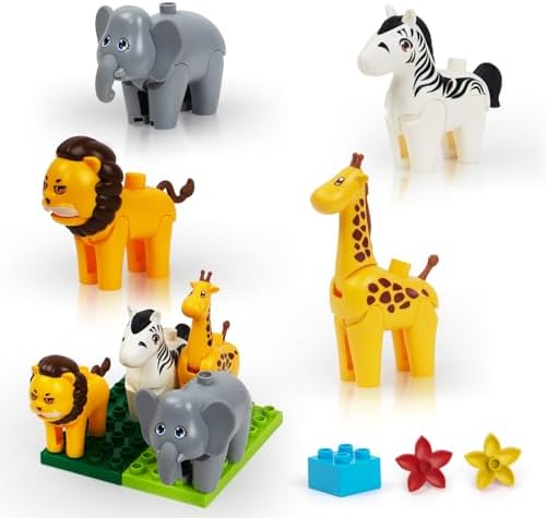 Amazon.co.jp: 大きい動物ブロックセット - レゴ デュプロ 互換、レゴ 