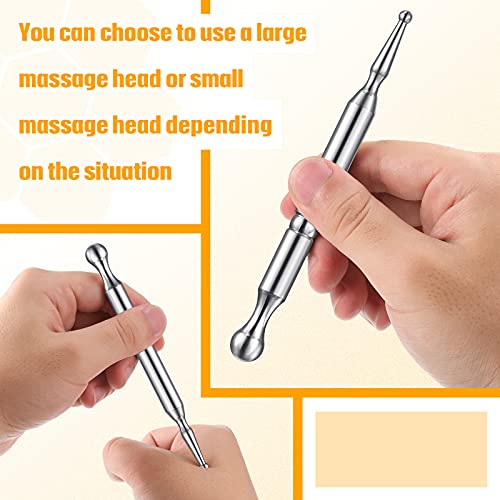 Stainless Steel Acupressure Bar Massage Pen Manual Acupressure Pen-Deep Tissue Massage Tool Relaxing Acupuncture Tools Massage Tools For Full Body Relaxing #TOP4