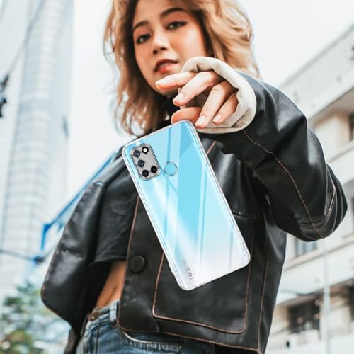 Image of Jkobi Back Cover for Realme 7i (Silicone Clear Shockproof Case with Camera Protection | Soft and Flexible | Transparent)
