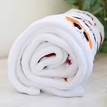 BullyBillows Dog Blanket for Pets and Humans – Small (650g, White) Soft Flannel & Cashmere Blend, Washable Weighted Dog Blankets for Anxiety Relief, Relaxing & Cozy Pet Throw for Sleeping & Cuddling