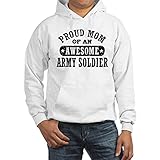 CafePress Proud Army Mom Hooded Sweatshirt Pullover Hoodie, Classic & Comfortable Hooded Sweatshirt White