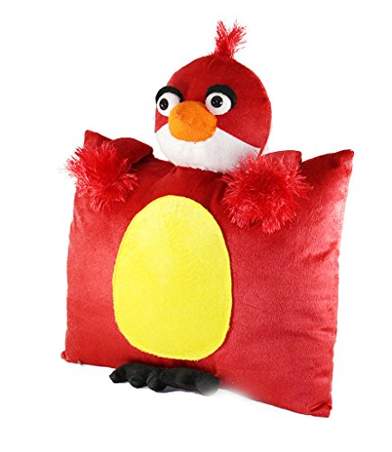 Image of Tickles Cartoon Character Cushion Stuffed Soft Plush Toy for Kids Boys & Girls (Color: Red Size: 35 cm)