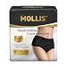 Produktbild MOLLIS Einweg Periodenunterwäsche für Damen Postnatale Schwangerschafts Slips Auslaufsicher bei starkem Ausfluss Schwarz S/M 8 Stück